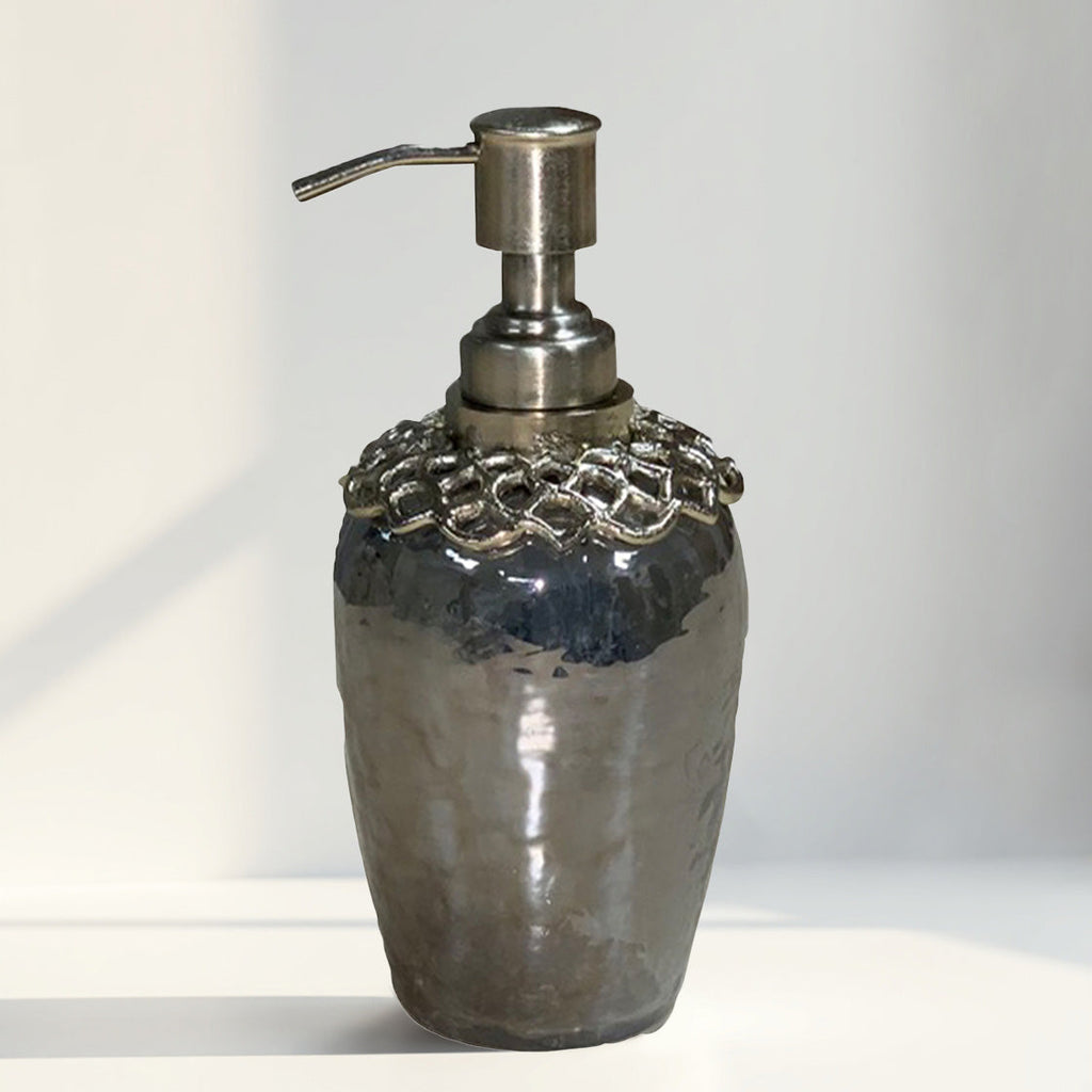 Arabesque Harmony Brass & Glass Soap Dispenser