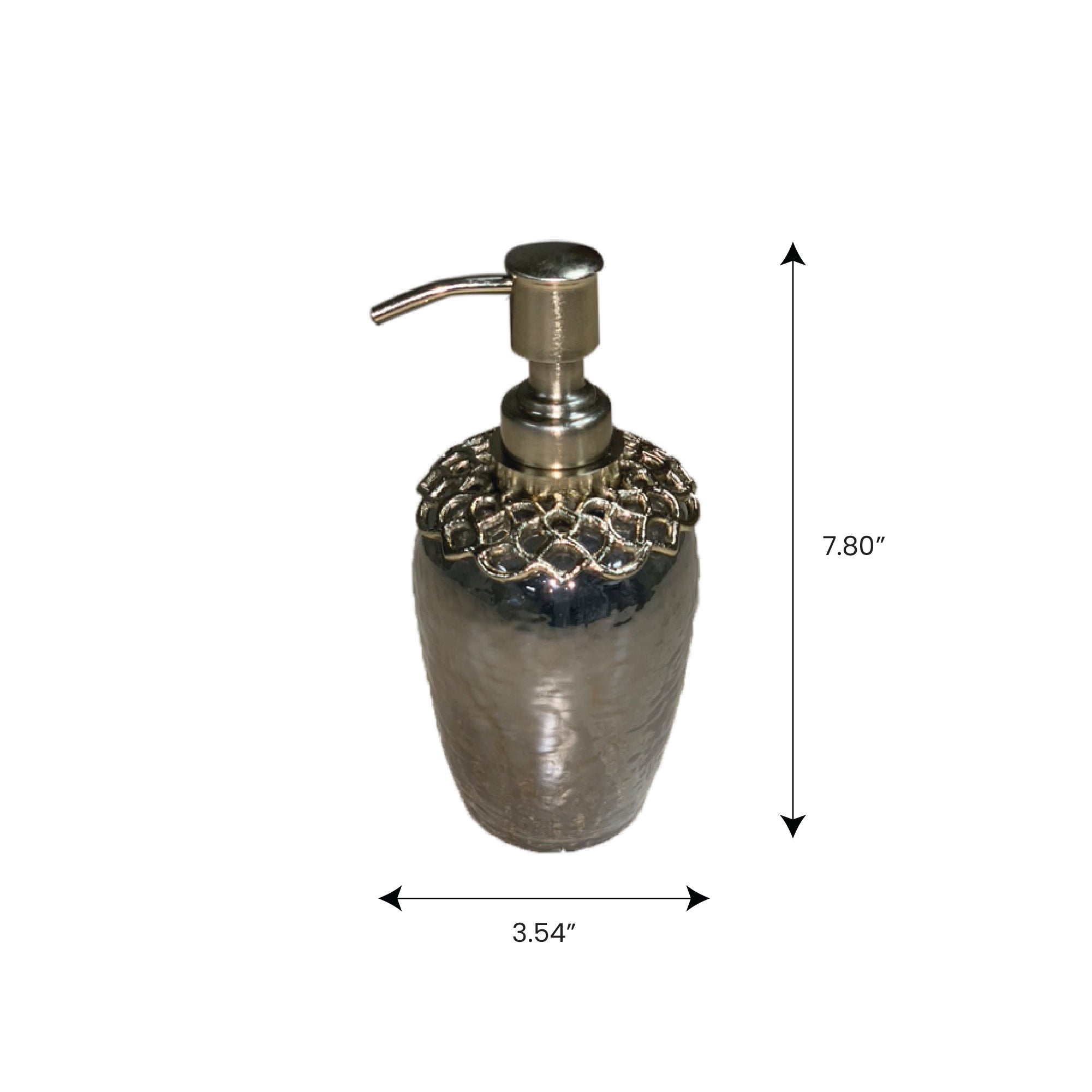 Arabesque Harmony Brass & Glass Soap Dispenser
