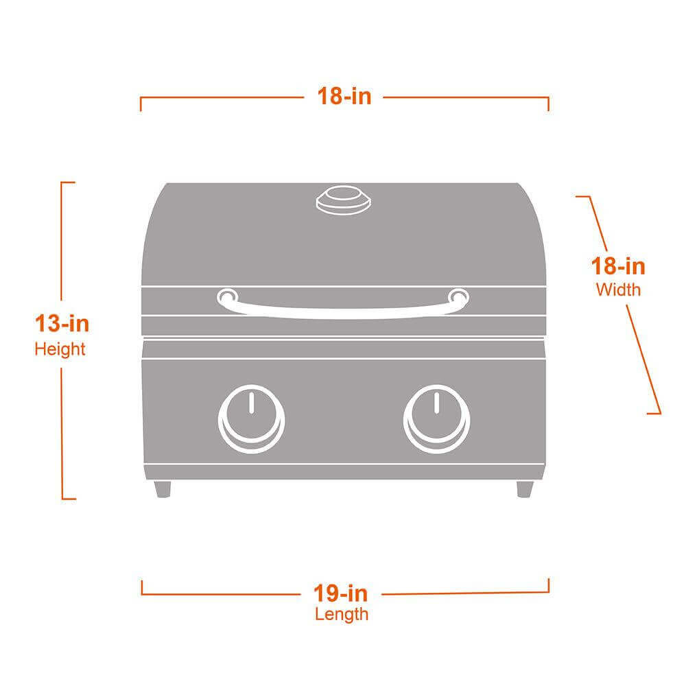 Monument Grills Stainless Tabletop Propane Gas Grill | Model 13742