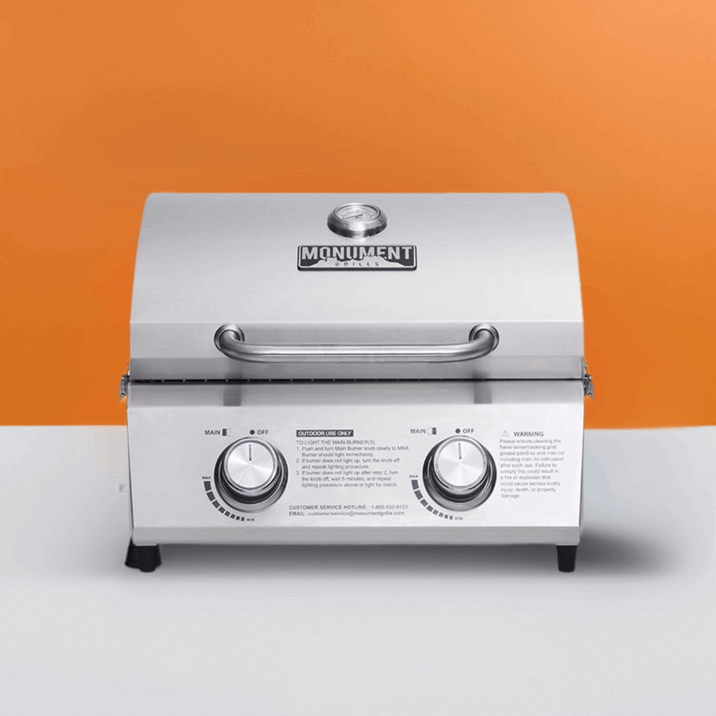 Monument Grills Stainless Tabletop Propane Gas Grill | Model 13742