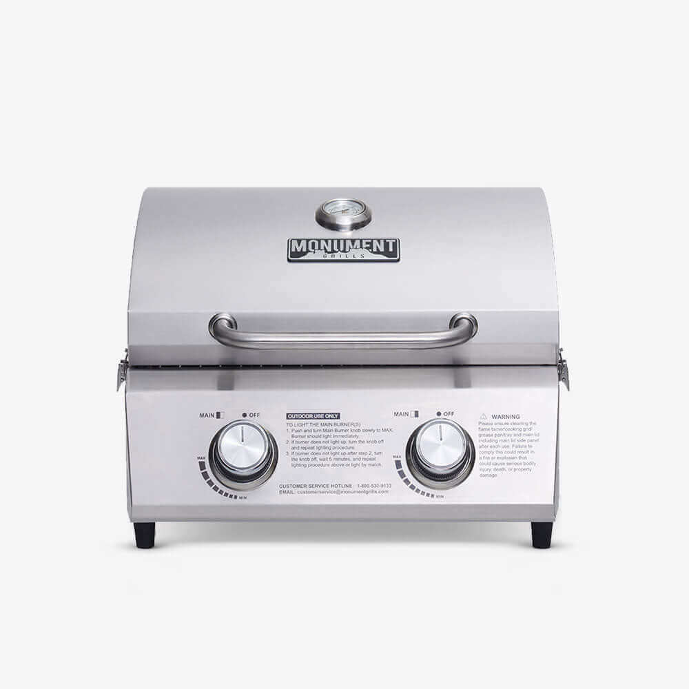 Monument Grills Stainless Tabletop Propane Gas Grill | Model 13742