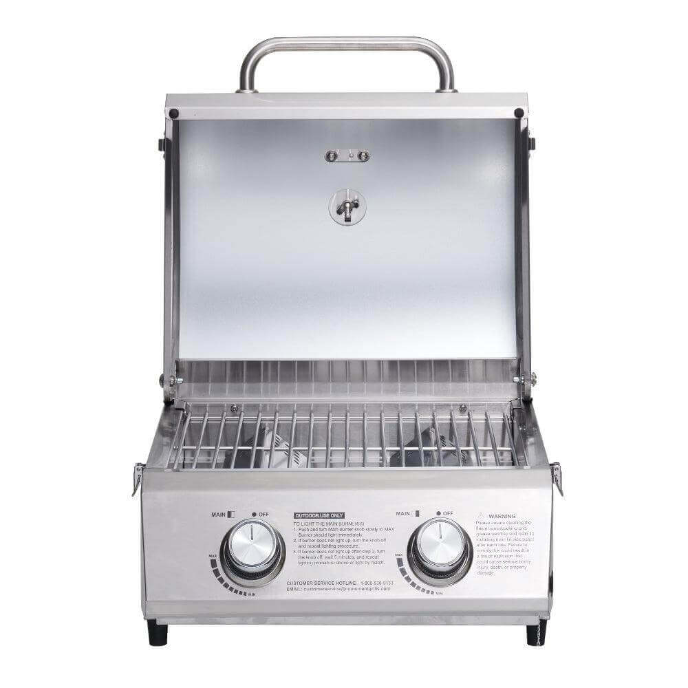 Monument Grills Stainless Tabletop Propane Gas Grill | Model 13742