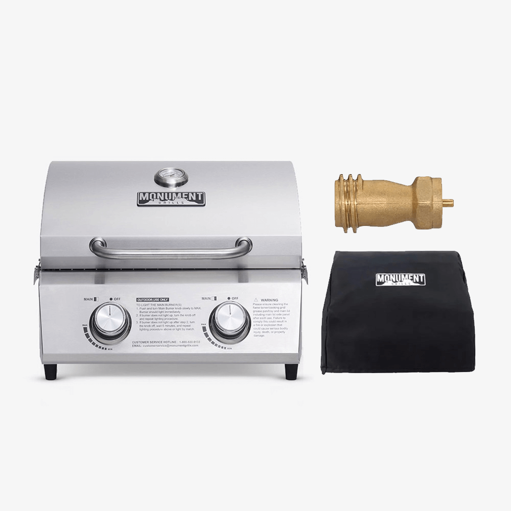 Monument Grills Stainless Tabletop Propane Gas Grill | Model 13742