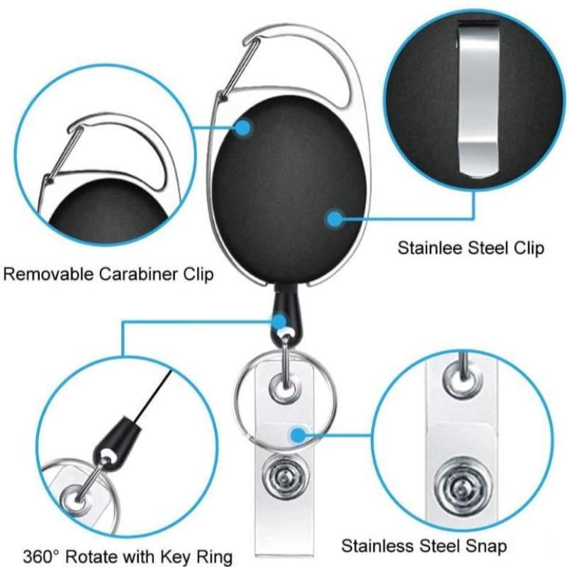 Retractable hoo(key) Keychain Holder and Waterproof Badge ID Card Holder