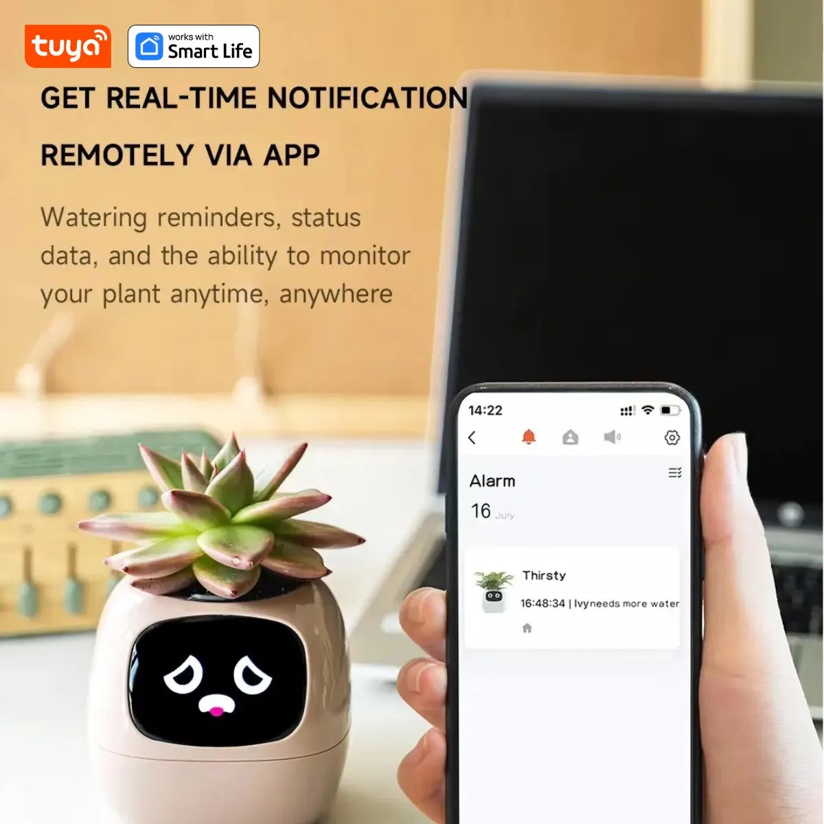 Ivy Smart Planter — AI Plant Care with 49+ Expressions & 7 Smart Sensors