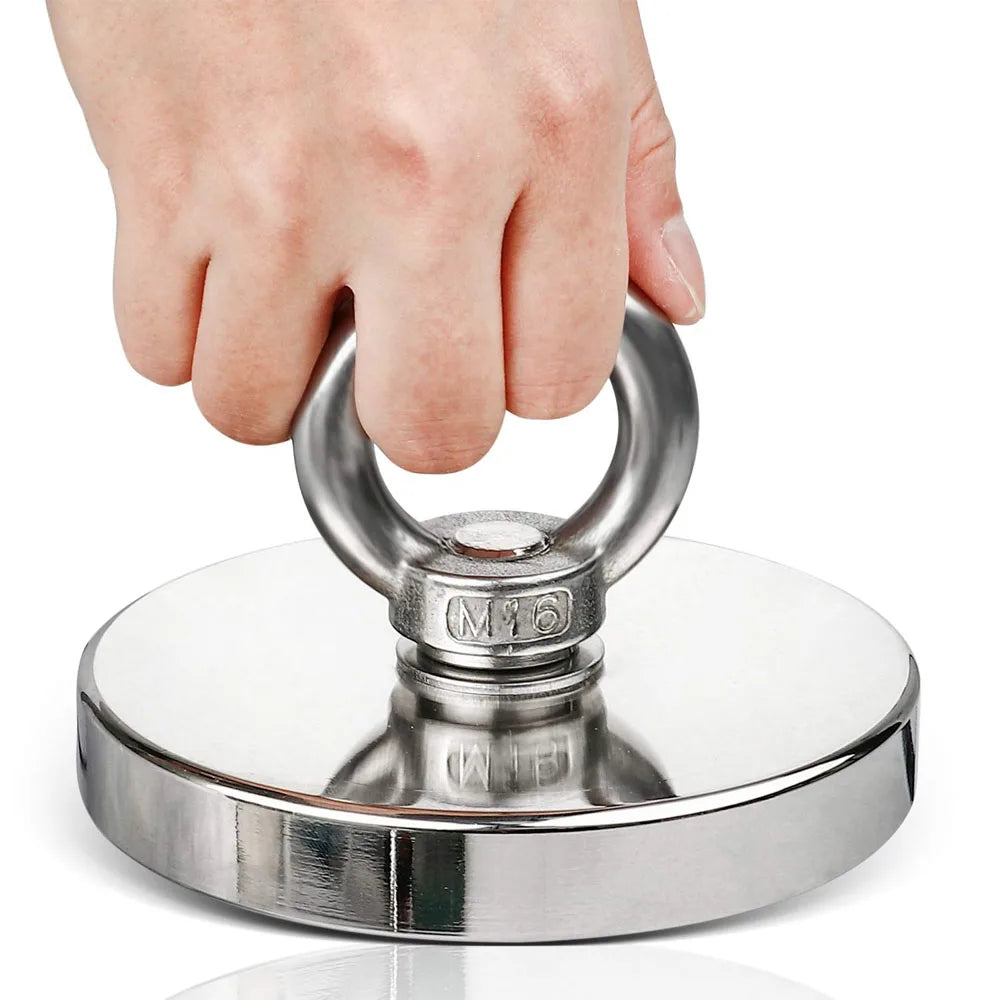 Super Strong Neodymium Fishing Magnet – Heavy Duty with Eyebolt (5kg–61kg)
