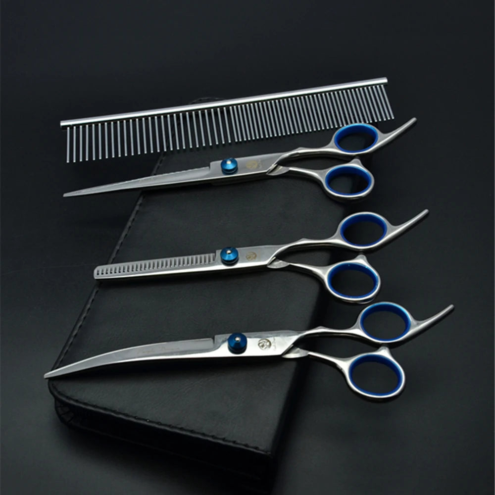 Professional Dog Grooming Scissors Set | Purple Dragon Stainless Steel