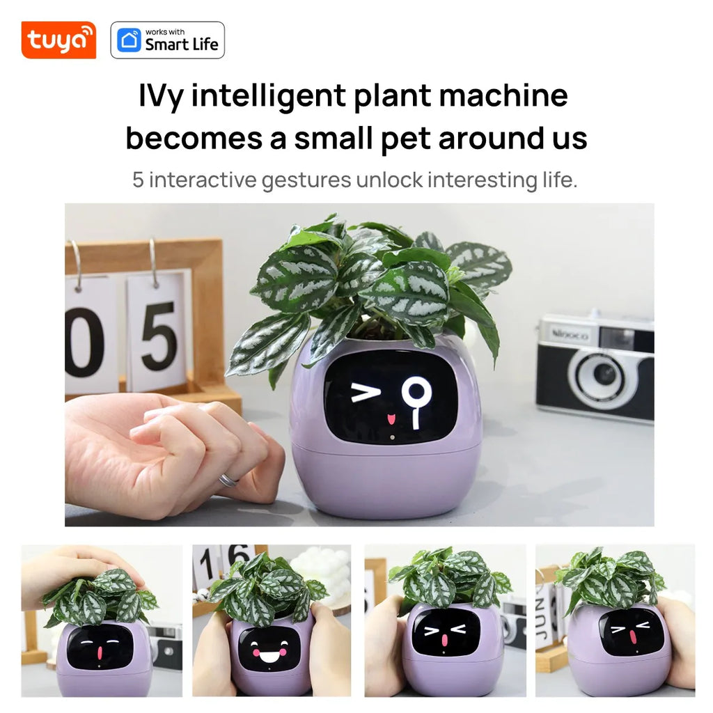 Ivy Smart Planter — AI Plant Care with 49+ Expressions & 7 Smart Sensors