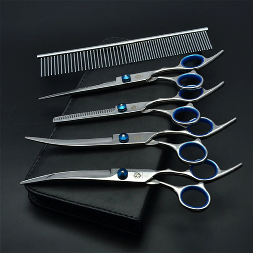 Professional Dog Grooming Scissors Set | Purple Dragon Stainless Steel