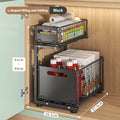 2-Tier Pull-Out Cabinet Organizer | Adjustable Slide-Out Drawer for Kitchen, Pantry & Under Sink