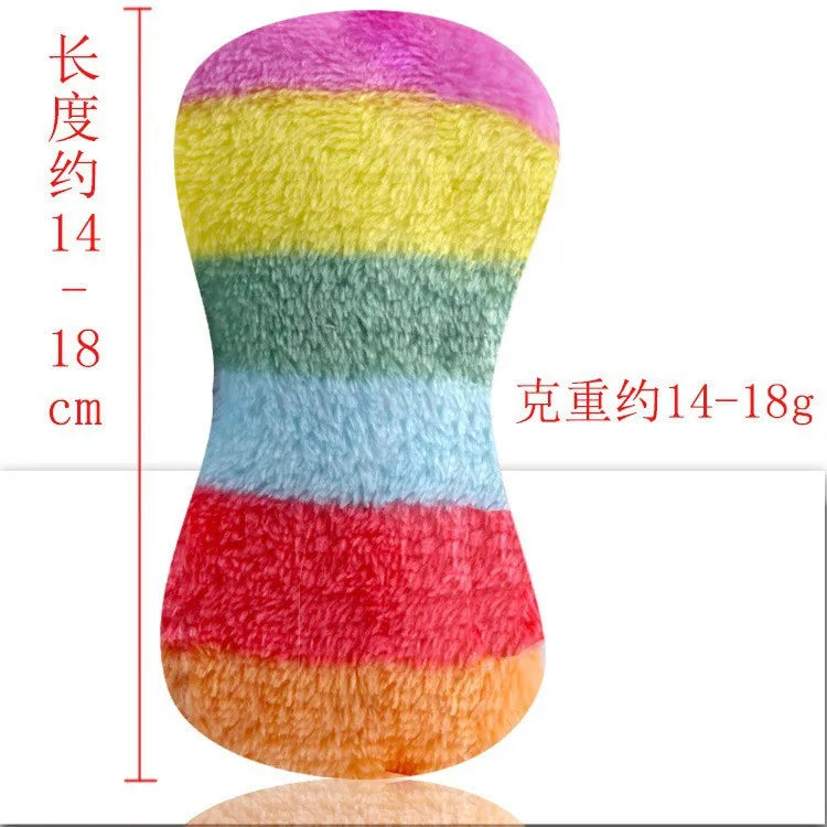 Dog Molar Chew Toy — Plush Animal Squeaky Toy for Teeth Cleaning