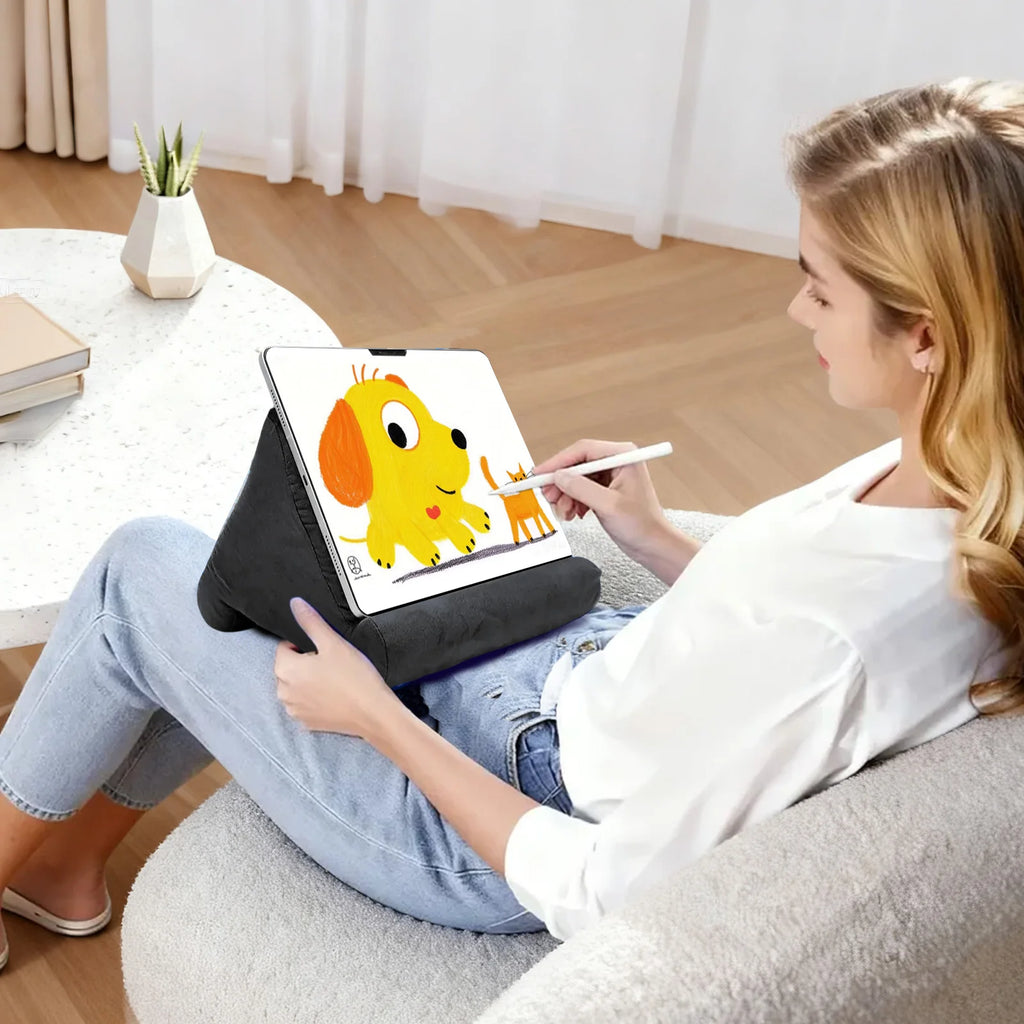Multi-Angle Laptop & Tablet Pillow Stand – Soft Sponge Lap Desk