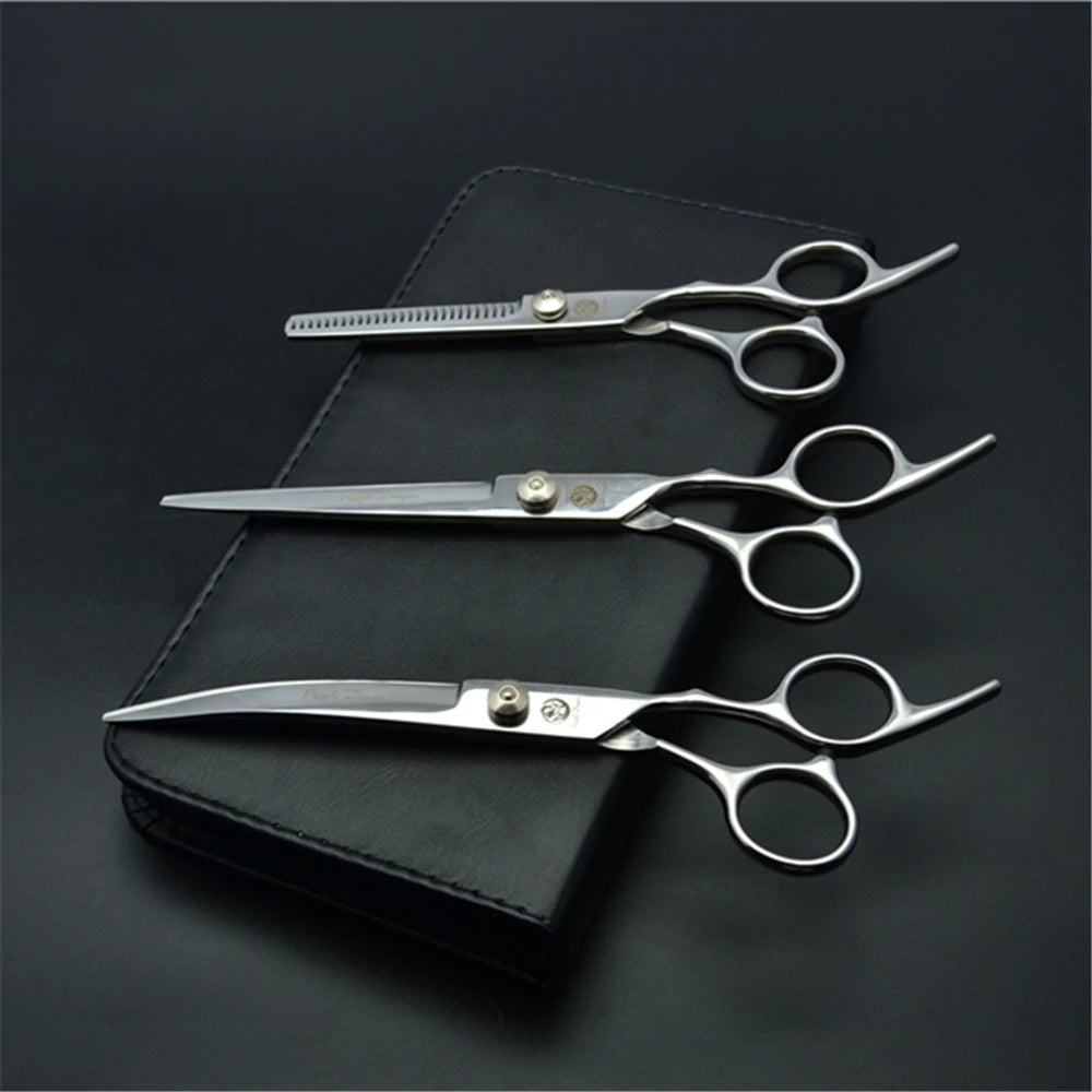 Professional Dog Grooming Scissors Set | Purple Dragon Stainless Steel