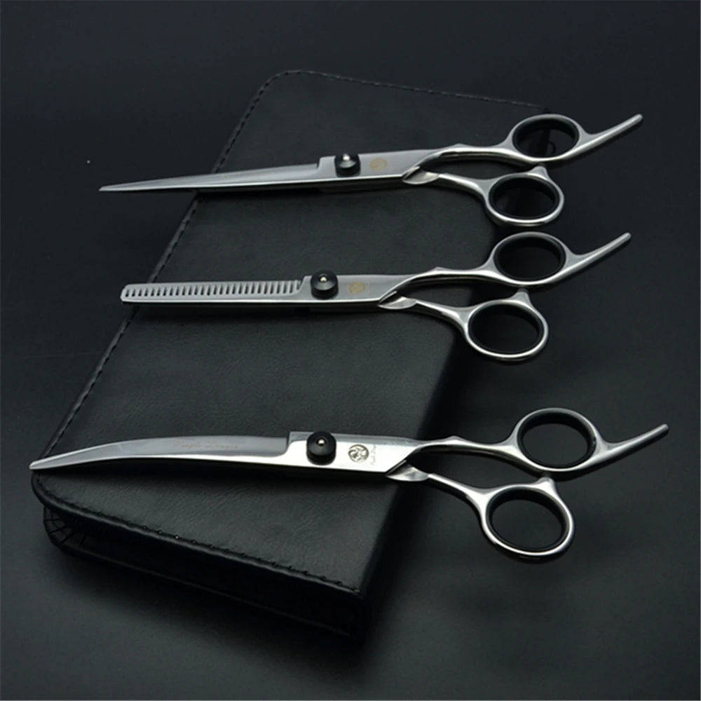 Professional Dog Grooming Scissors Set | Purple Dragon Stainless Steel