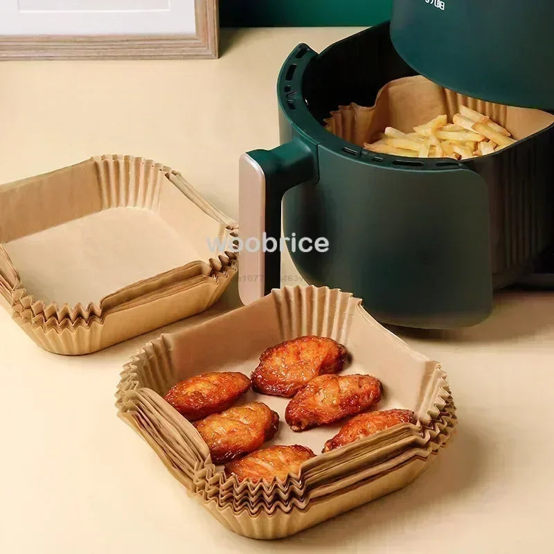 Air Fryer Parchment Paper Liners – Disposable, Non-Stick (Round & Square)