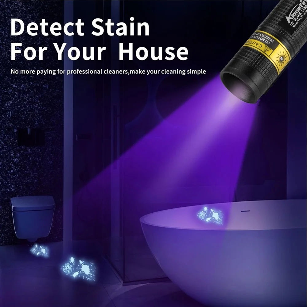 AloneFire SV108 365nm UV Blacklight Flashlight – Mini Rechargeable LED