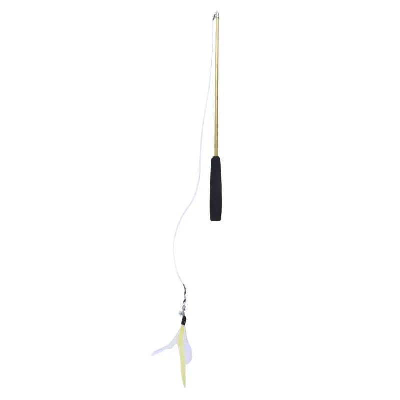 Cat Teaser Wand — Telescopic Fishing Pole Toy with 5 Refills