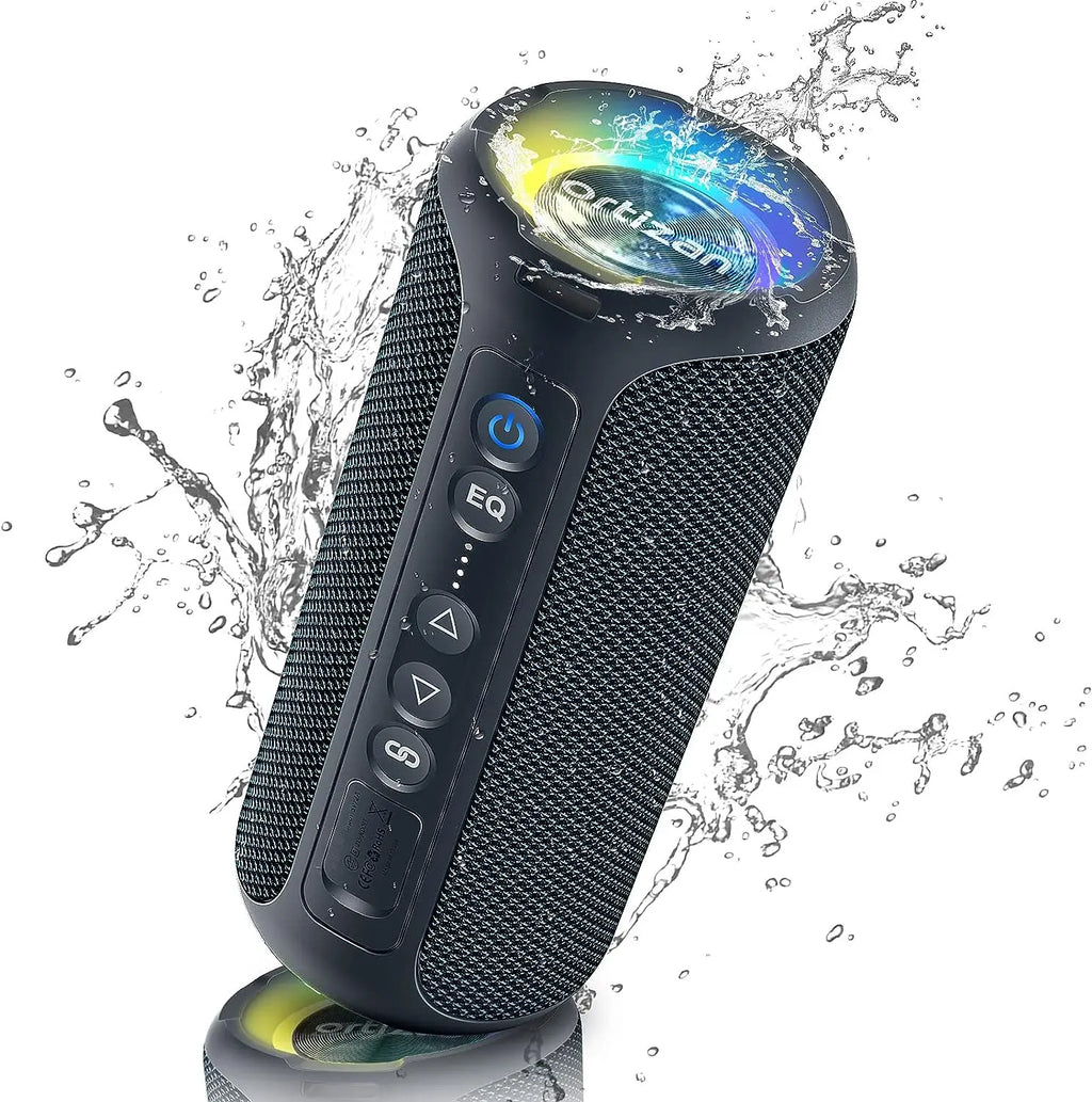 Ortizan X8 Pro Bluetooth Speaker – 40W Stereo, IPX7 Waterproof, LED Lights