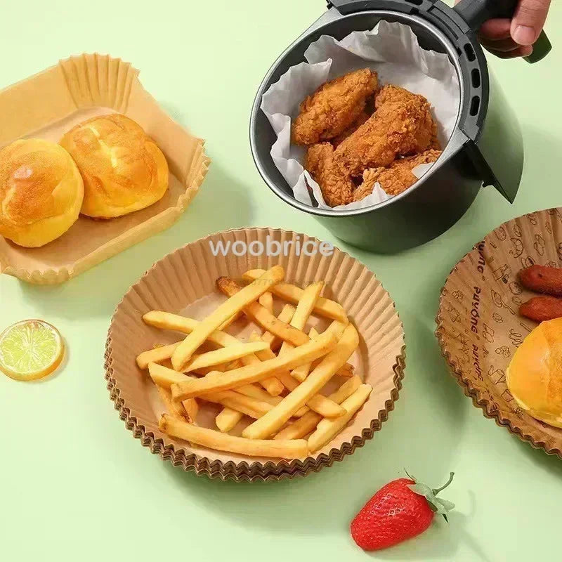 Air Fryer Parchment Paper Liners – Disposable, Non-Stick (Round & Square)