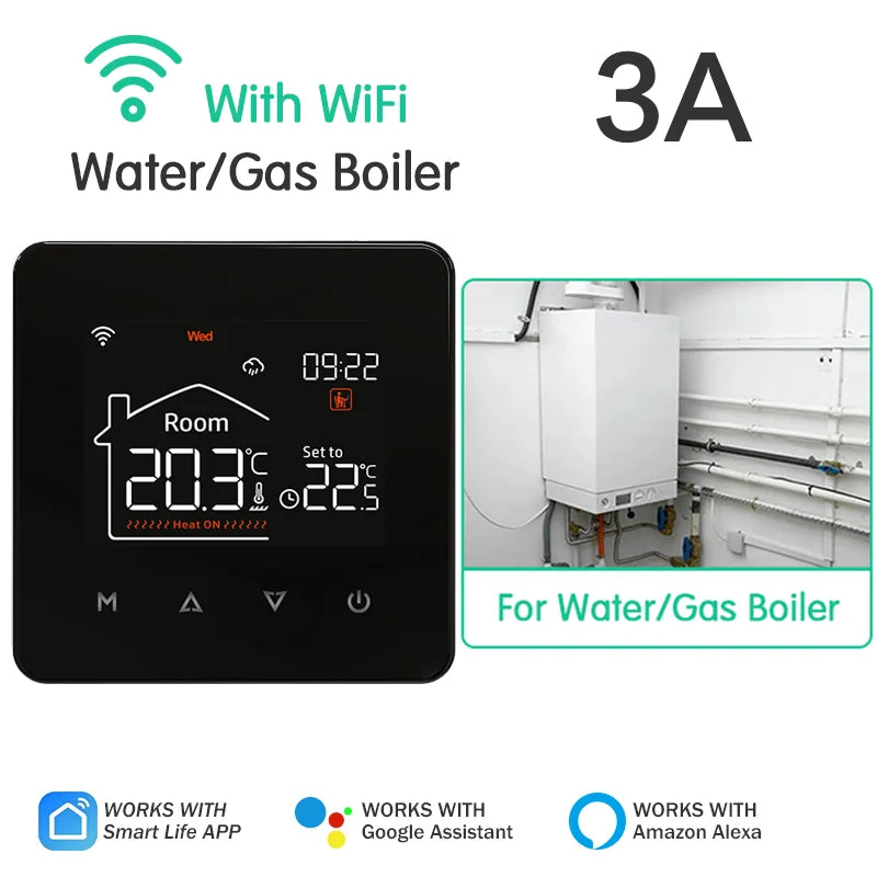 Smart WiFi Thermostat — Works with Alexa & Google Home, Weekly Scheduling
