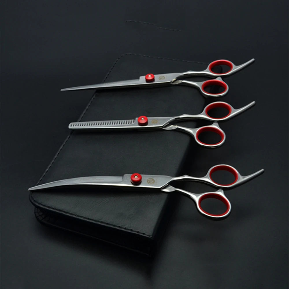 Professional Dog Grooming Scissors Set | Purple Dragon Stainless Steel