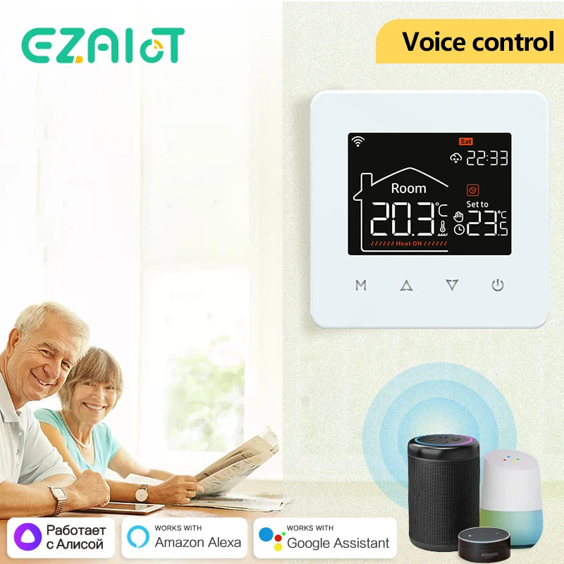 Smart WiFi Thermostat — Works with Alexa & Google Home, Weekly Scheduling