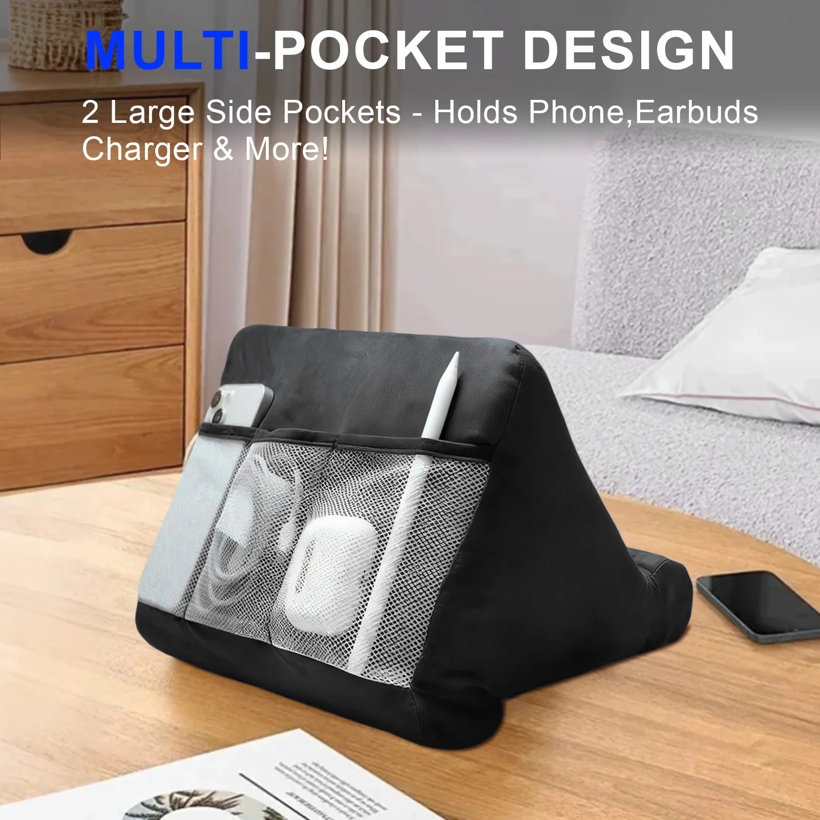 Multi-Angle Laptop & Tablet Pillow Stand – Soft Sponge Lap Desk