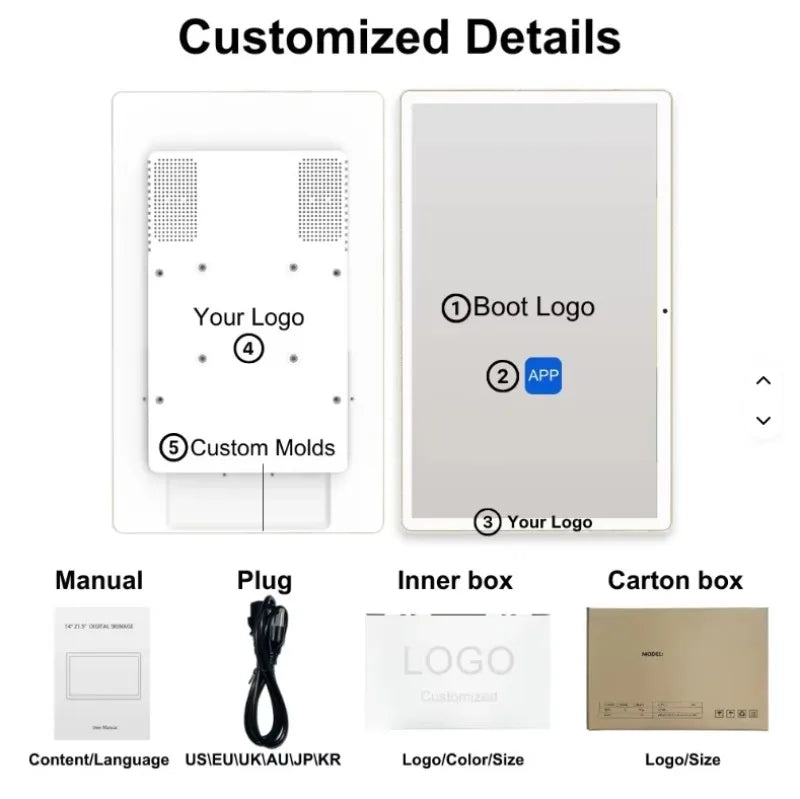 32" Smart Digital Display — Touch Screen Calendar & Scheduling Board