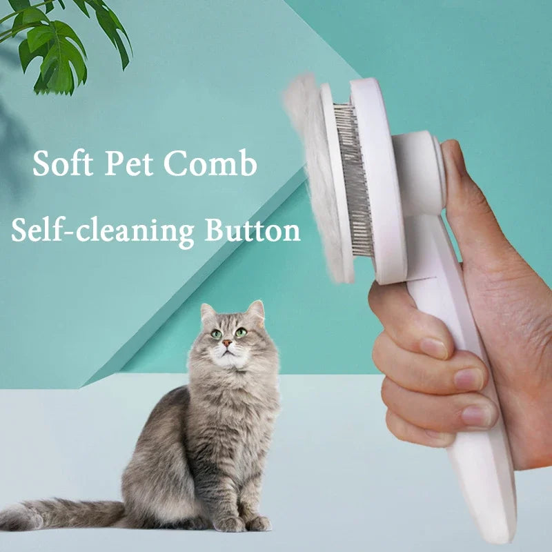 Pet Grooming Dematting Brush — Cat & Dog Hair Removal Comb