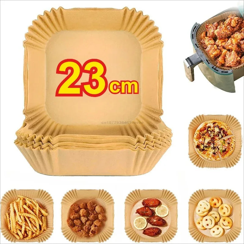 Air Fryer Parchment Paper Liners – Disposable, Non-Stick (Round & Square)