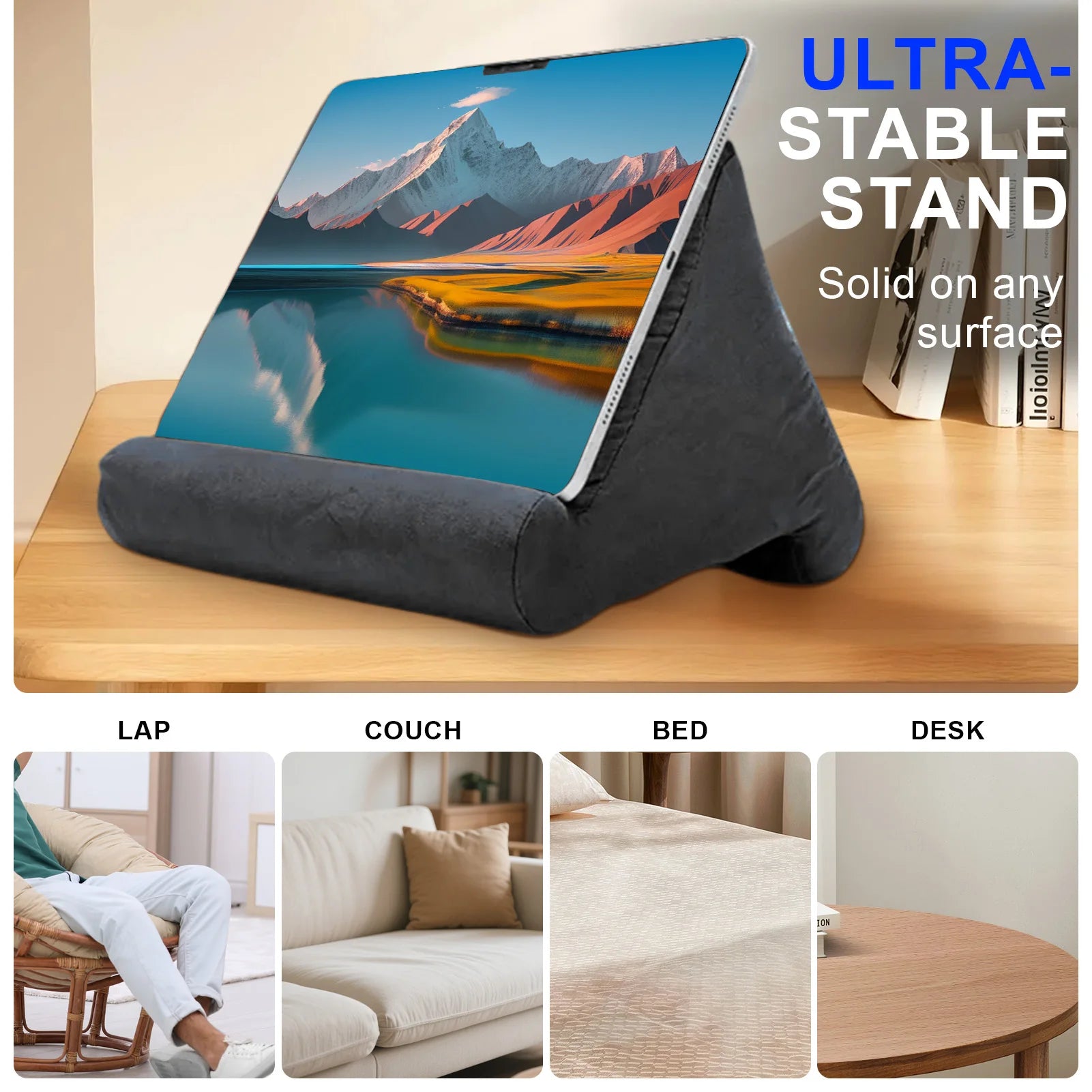 Multi-Angle Laptop & Tablet Pillow Stand – Soft Sponge Lap Desk
