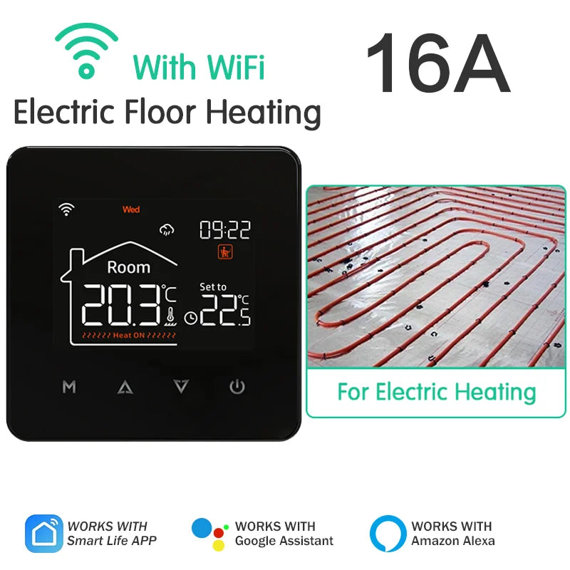 Smart WiFi Thermostat — Works with Alexa & Google Home, Weekly Scheduling