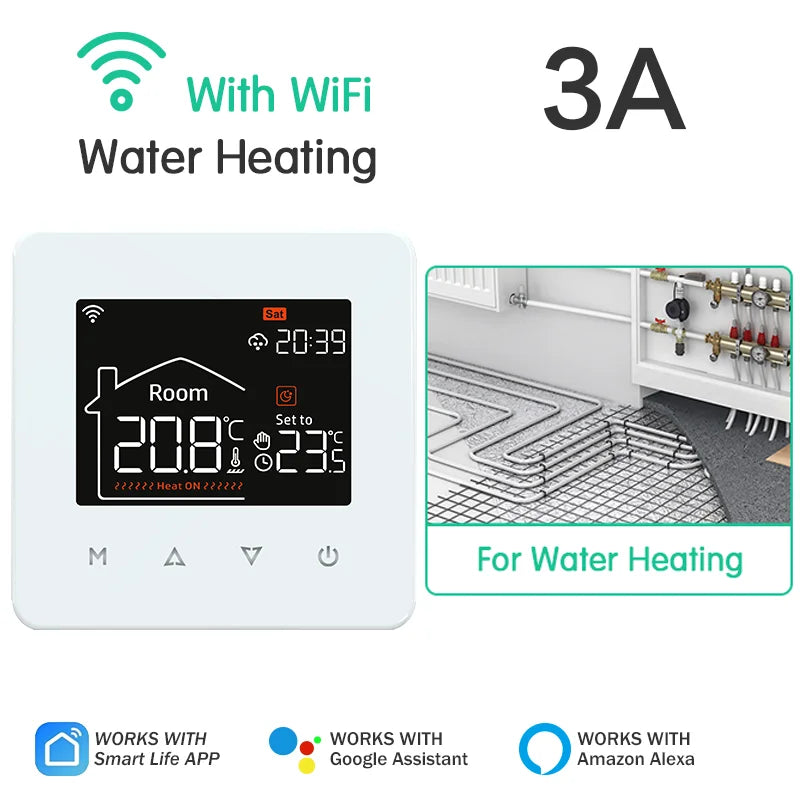 Smart WiFi Thermostat — Works with Alexa & Google Home, Weekly Scheduling
