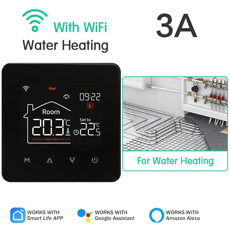 Smart WiFi Thermostat — Works with Alexa & Google Home, Weekly Scheduling