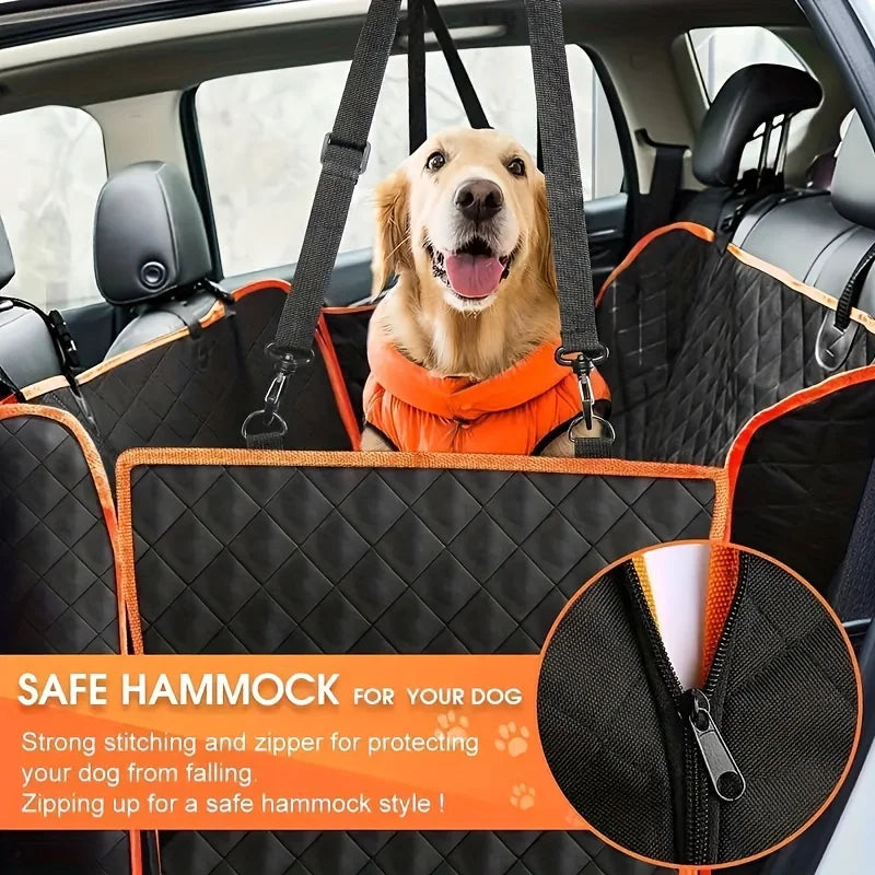 JTPAWS Waterproof Dog Car Seat Cover | Scratch-Resistant Hammock Style
