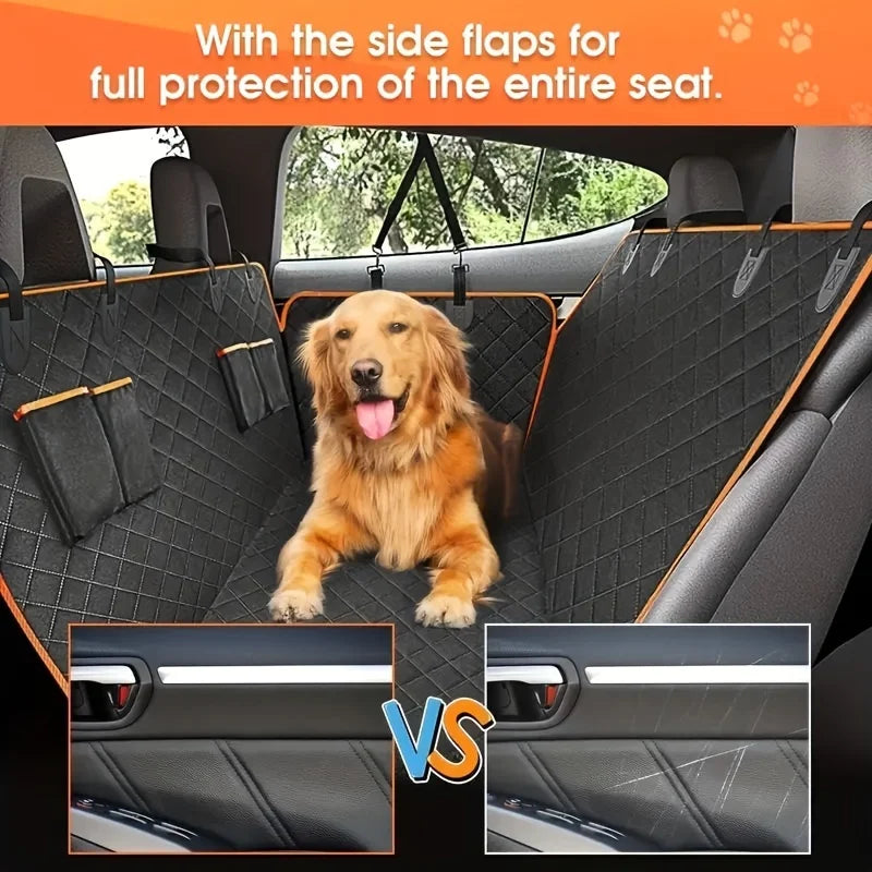 JTPAWS Waterproof Dog Car Seat Cover | Scratch-Resistant Hammock Style