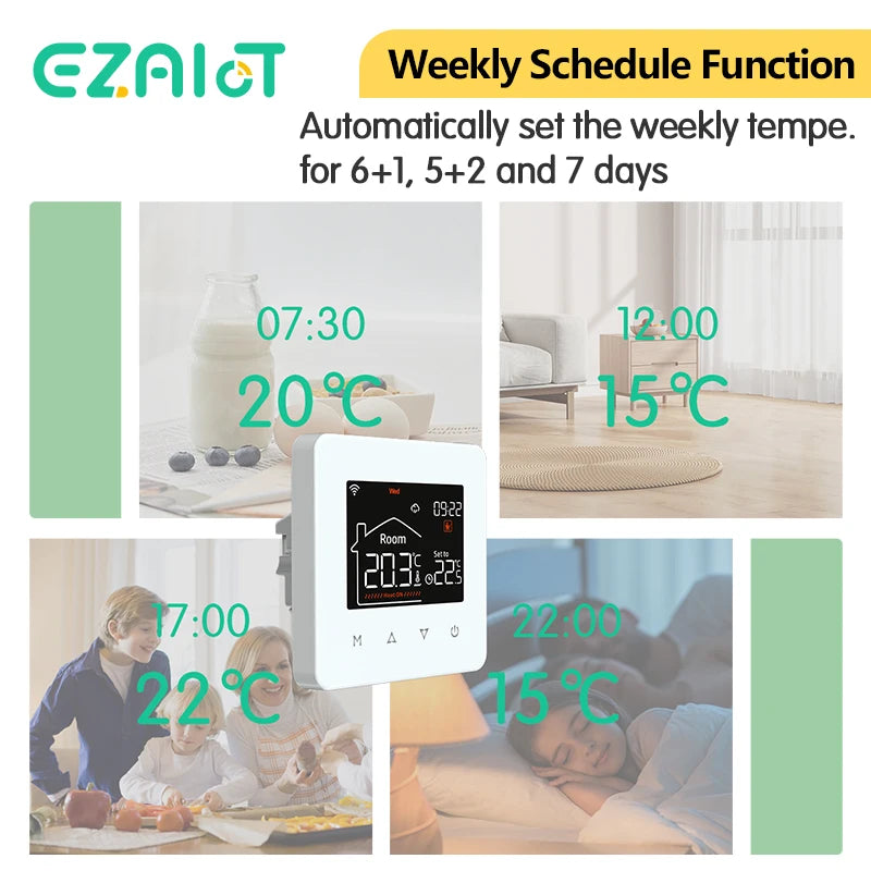 Smart WiFi Thermostat — Works with Alexa & Google Home, Weekly Scheduling