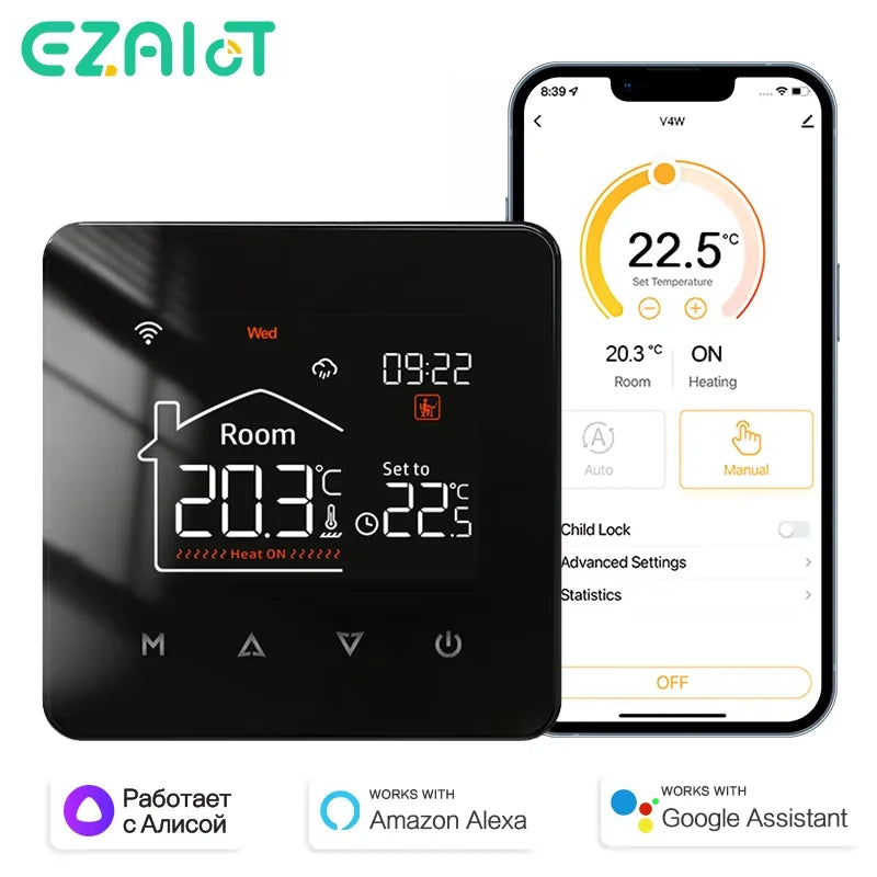 Smart WiFi Thermostat — Works with Alexa & Google Home, Weekly Scheduling
