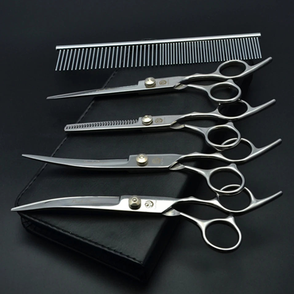 Professional Dog Grooming Scissors Set | Purple Dragon Stainless Steel