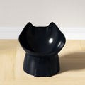 WhiskerWare Elevated Cat Bowl – Anti-Tip Raised Feeding Dish with Tilted Edge