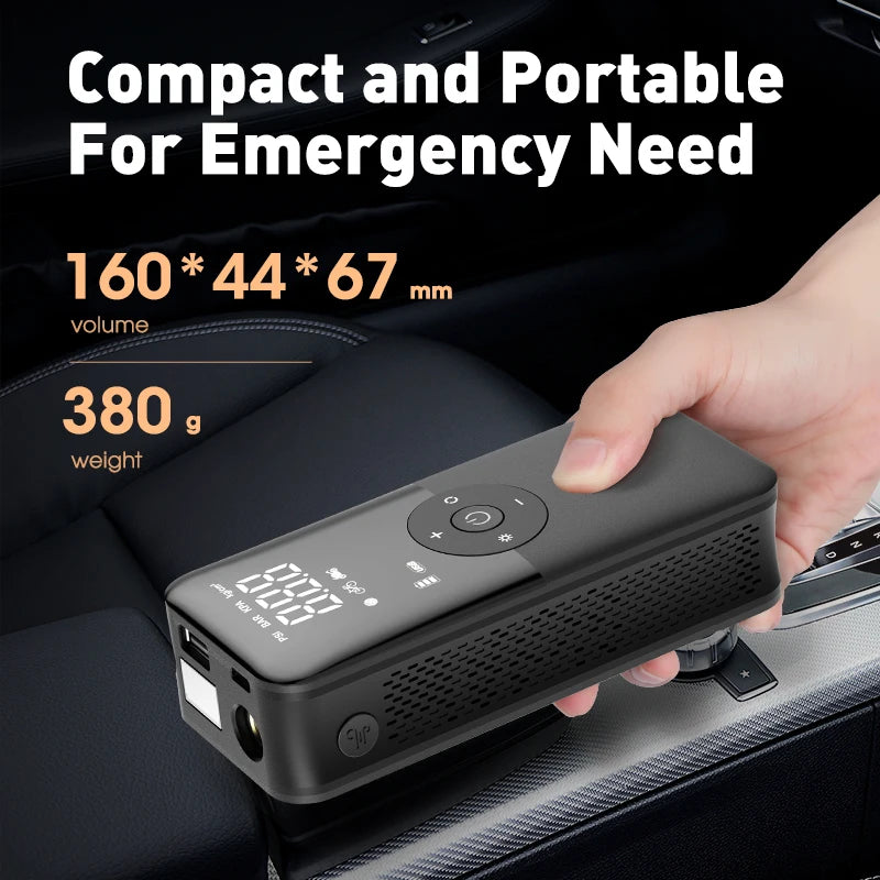 CARSUN Cordless Tire Inflator – Portable Digital Air Pump for Cars, Bikes & Balls