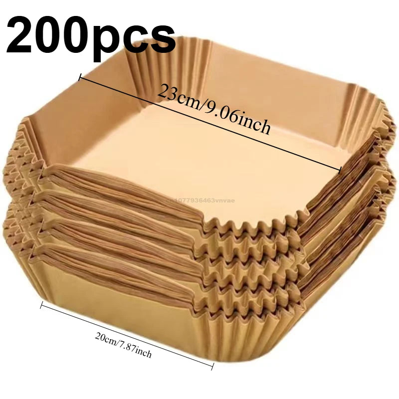 Air Fryer Parchment Paper Liners – Disposable, Non-Stick (Round & Square)