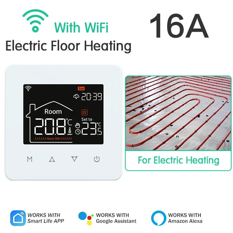 Smart WiFi Thermostat — Works with Alexa & Google Home, Weekly Scheduling