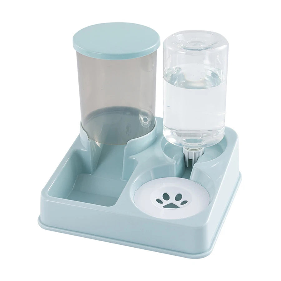 2-in-1 Automatic Pet Feeder & Water Dispenser — Gravity Food & Water Set