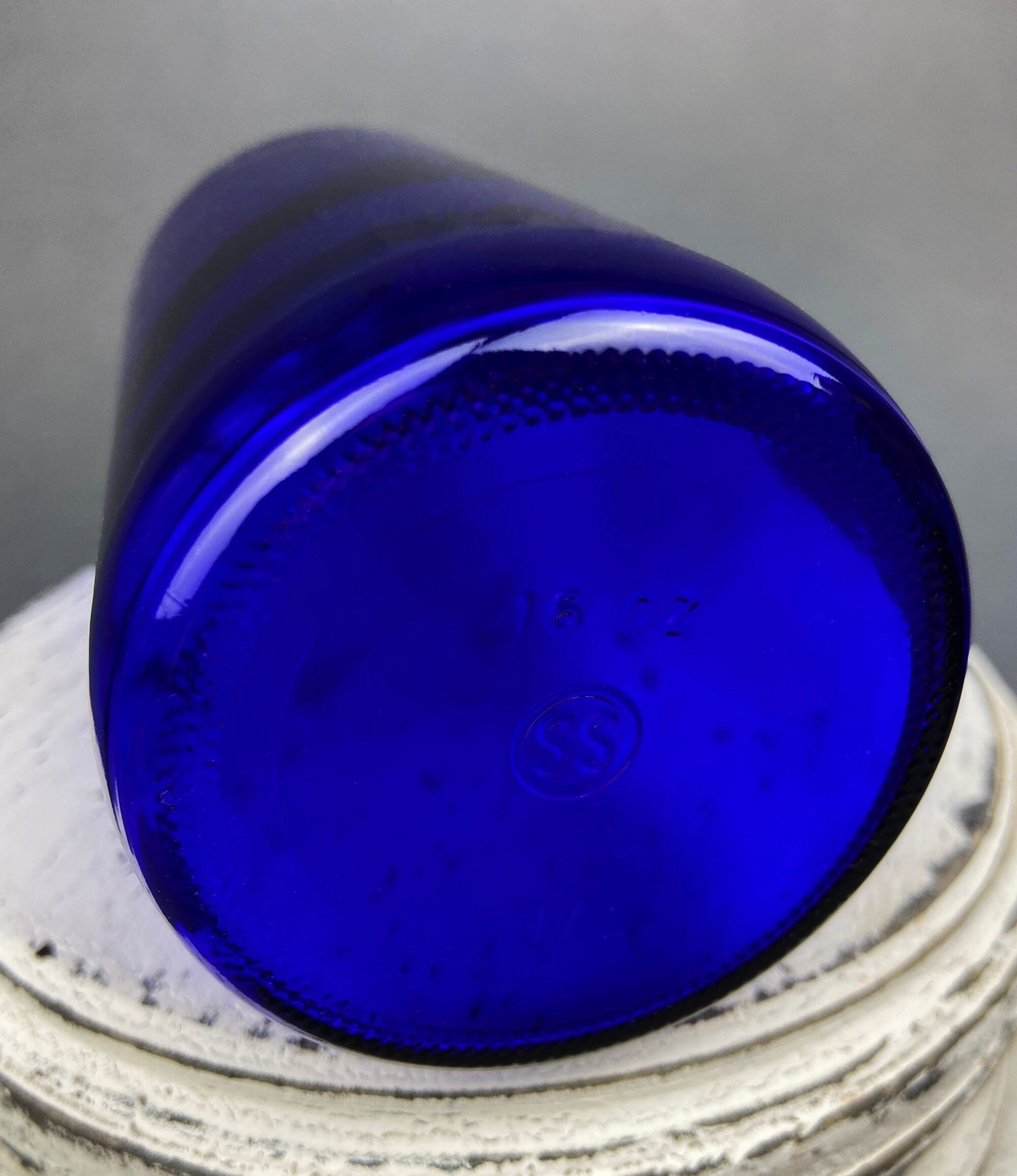Vintage Cobalt Blue Glass Apothecary Bottles with Stoppers
