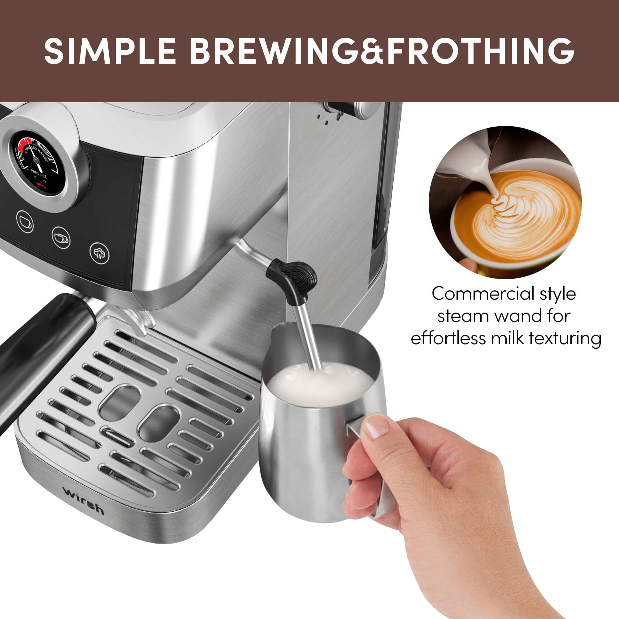 Wirsh Home Barista Plus Espresso Machine